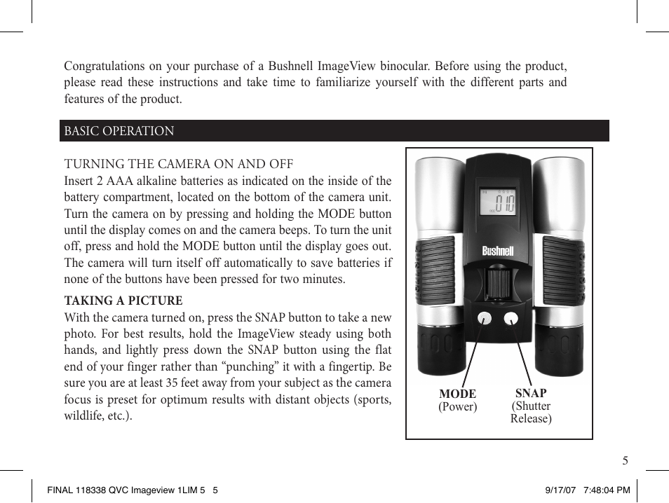 Bushnell 11-8338 User Manual | Page 5 / 20