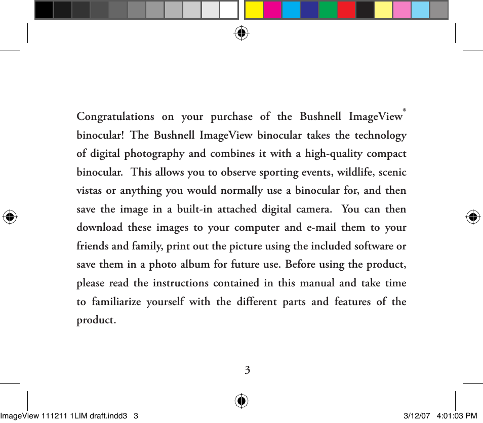 Bushnell ImageView 11-1211 User Manual | Page 3 / 20