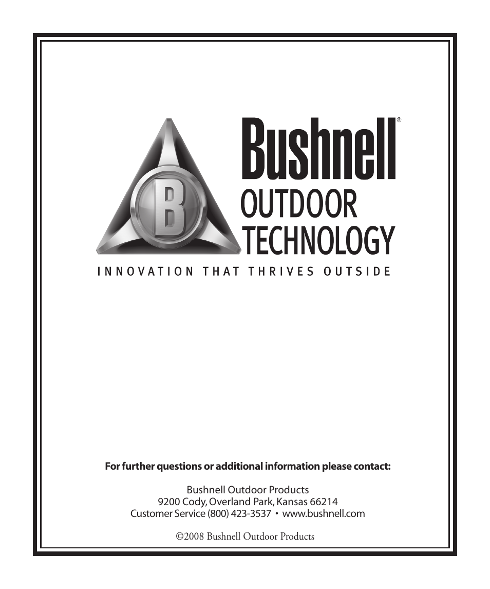 Bushnell Onix 364000 User Manual | Page 32 / 32