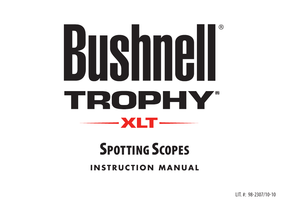 Bushnell SPOTTING SCOPES 98-2307/10-10 User Manual | 8 pages