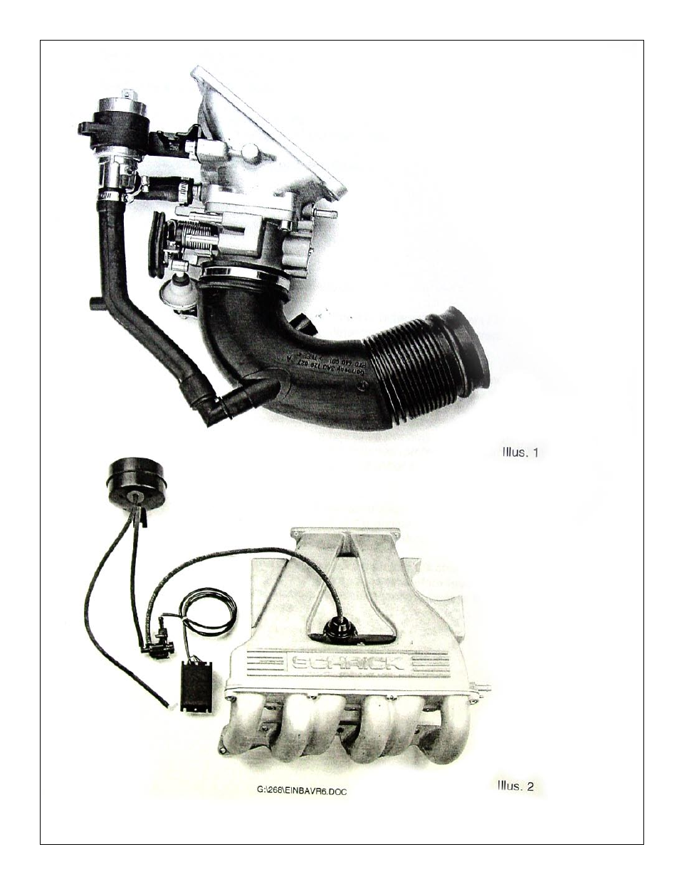 Autotech 10.129.020K-021 SCHRICK Variable Geometry Intake Manifold for Mk3 VR6 - OBDI & OBDII User Manual | Page 3 / 4