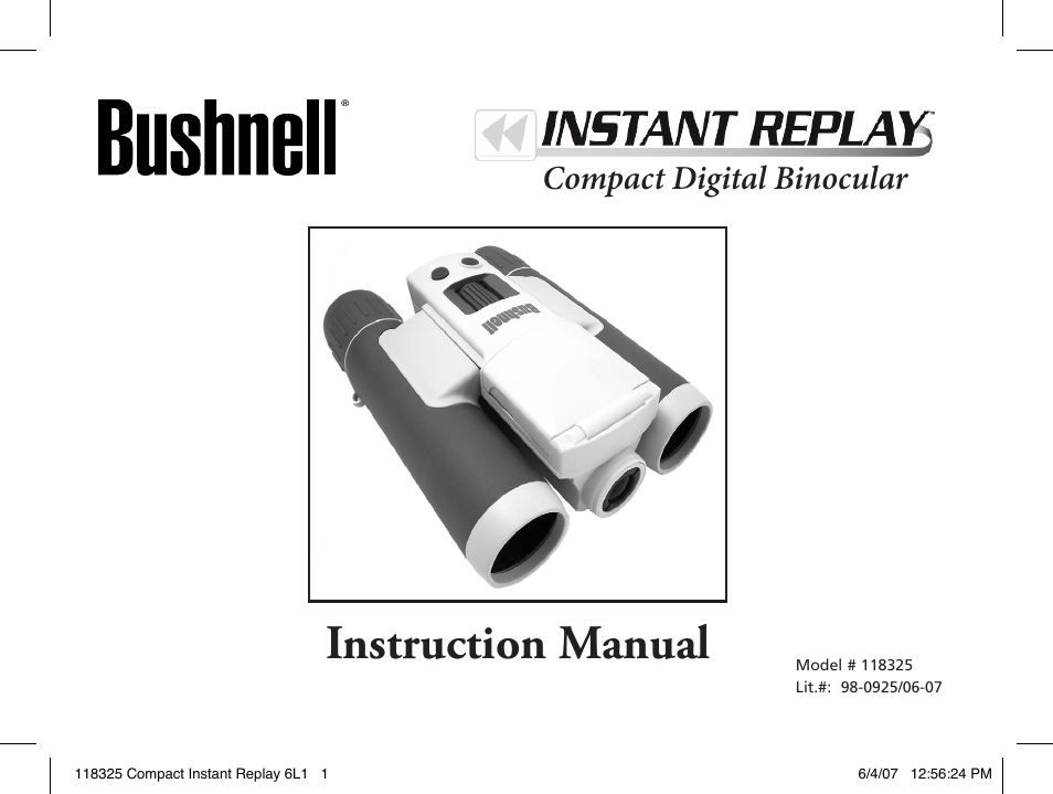 Bushnell 118325 User Manual | 138 pages