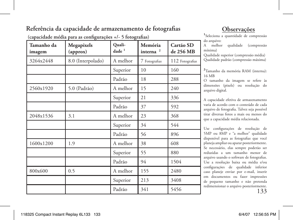 Observações | Bushnell 118325 User Manual | Page 133 / 138