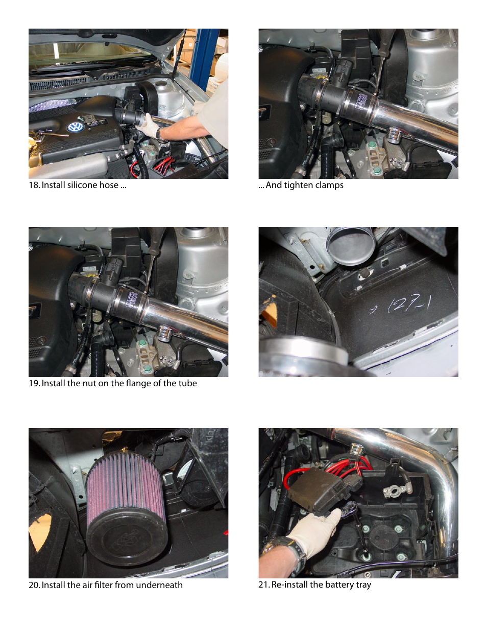 Autotech 10.202.411K-414K Cold Air Intake Kit, Mk4 2.0L, 1.8T, 12V VR6, 24V VR6 [Composite] User Manual | Page 4 / 5