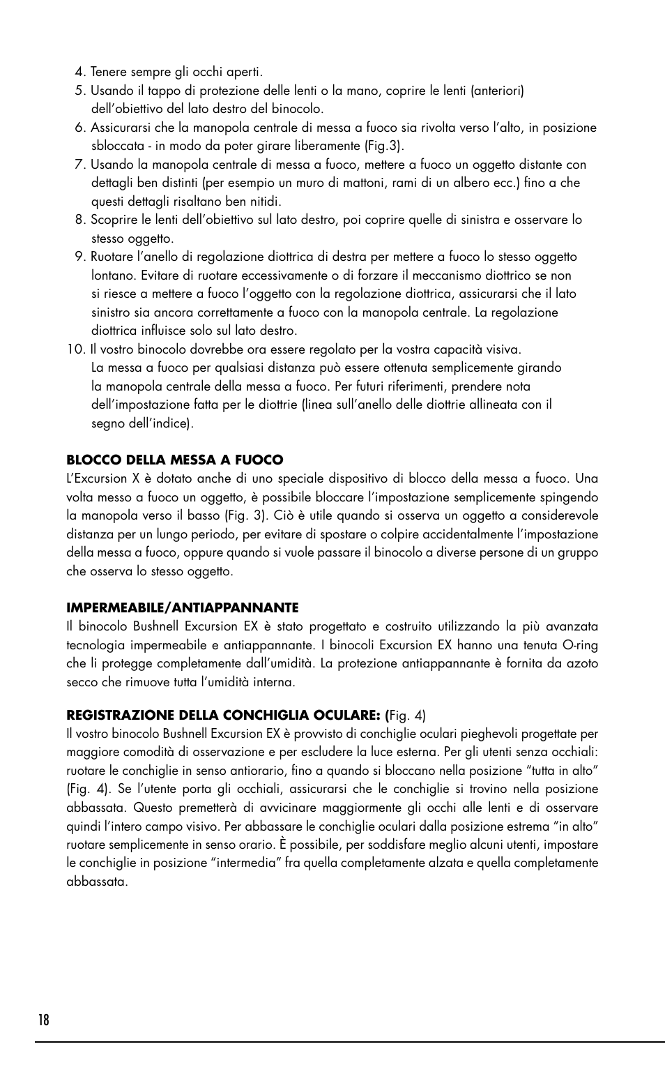 Bushnell Excursion EX User Manual | Page 18 / 26