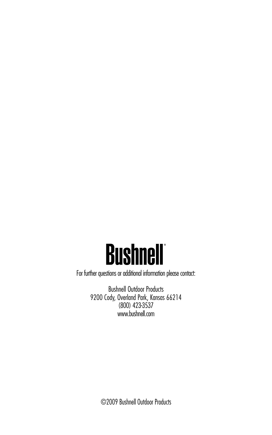 Bushnell Excursion EX User Manual | Page 26 / 26