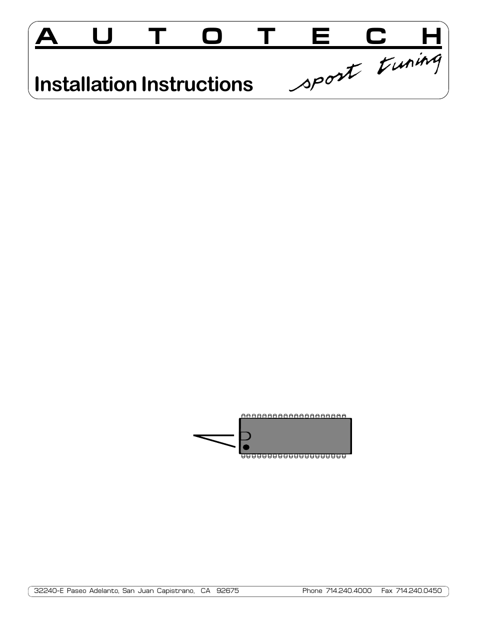 Autotech 10.215.340/351/361 Q-Chip, Mk2 16V w/ KE-Motronic, Mk3 2.0L & VR6 OBDI User Manual | 1 page