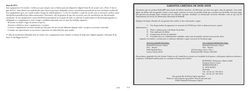 Bushnell 78-7351 User Manual | Page 56 / 57