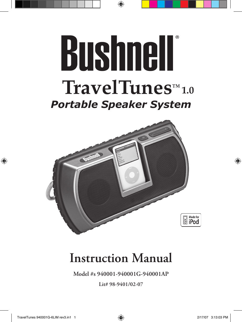 Bushnell 940001AP User Manual | 64 pages