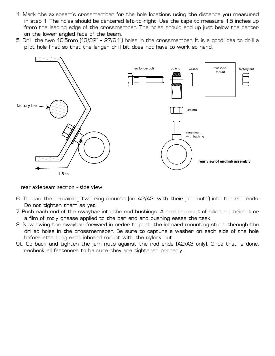 Autotech 10.525.1128K Rear 28mm Lightweight Swaybar, Mk2/Mk3 Models User Manual | Page 2 / 2