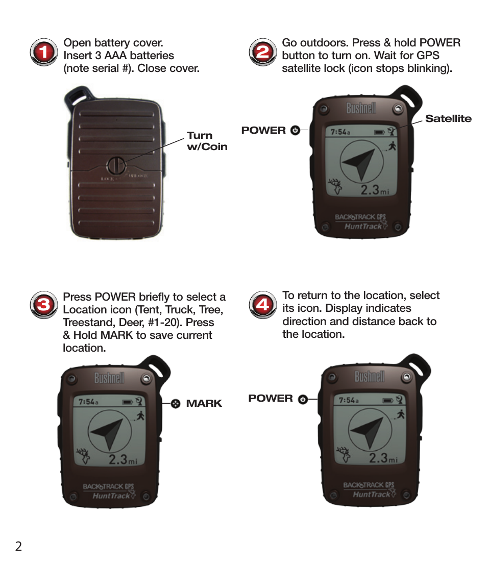 Bushnell 360500 User Manual | Page 2 / 8