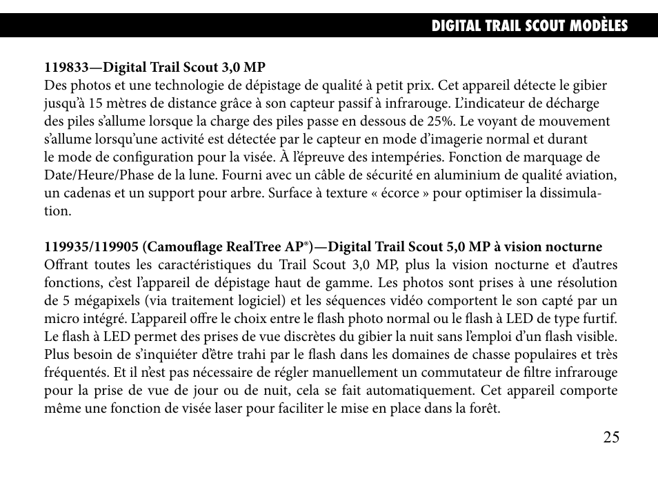 Bushnell TRAILSCOUT 119935 User Manual | Page 25 / 124