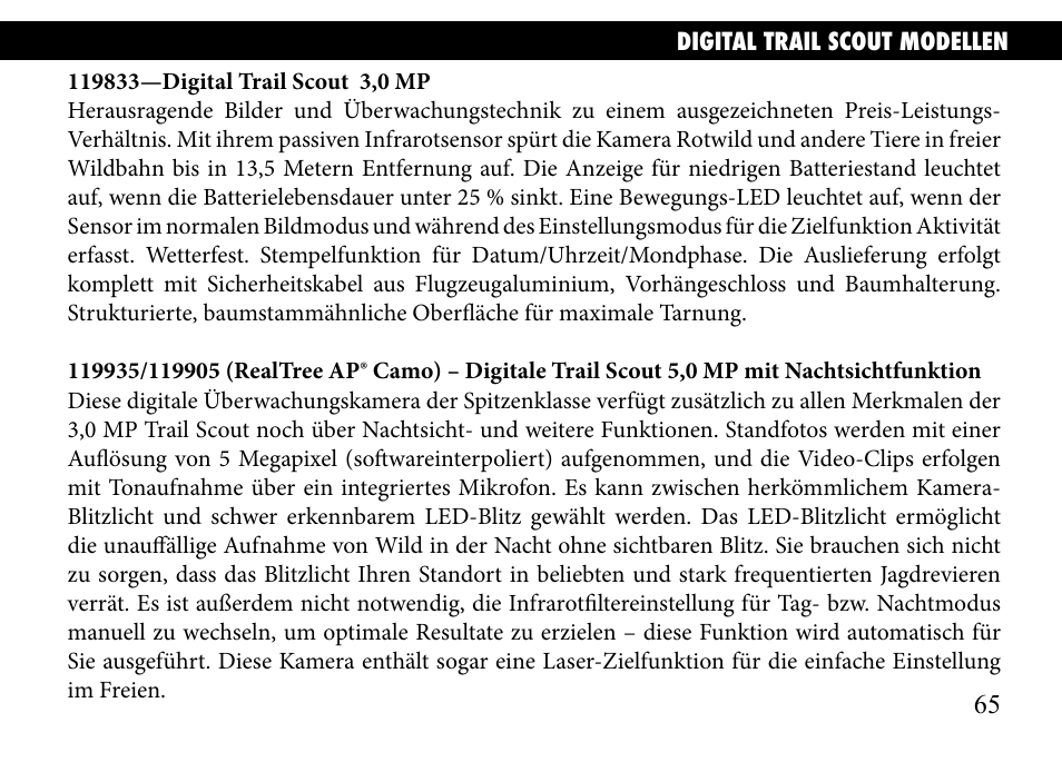 Bushnell TRAILSCOUT 119935 User Manual | Page 65 / 124