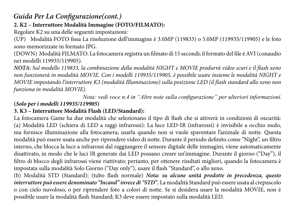 Guida per la configurazione(cont.) | Bushnell TRAILSCOUT 119935 User Manual | Page 92 / 124