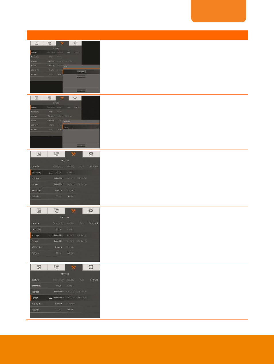 Type, Interval, Recording | Storage, Format, English | AVer PL50 user manual User Manual | Page 30 / 46