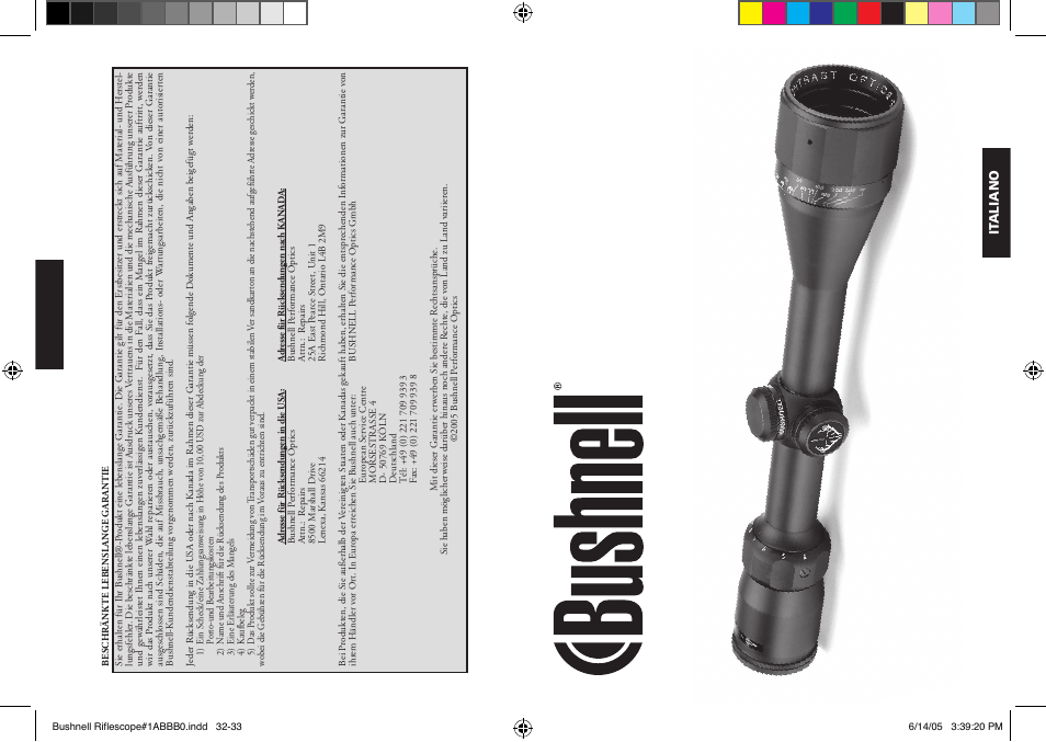 Bushnell 98-0603/06-05 User Manual | Page 17 / 25