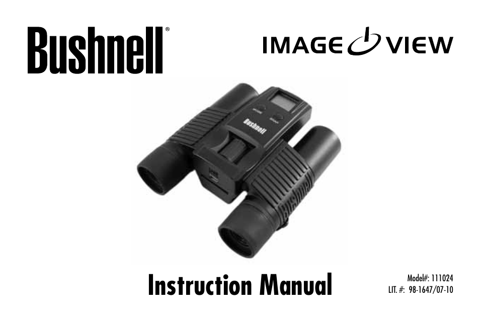 Bushnell IMAGE VIEW 111024 User Manual | 12 pages