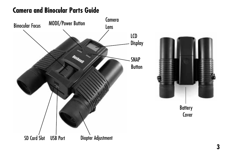 Camera and binocular parts guide | Bushnell IMAGE VIEW 111024 User Manual | Page 3 / 12