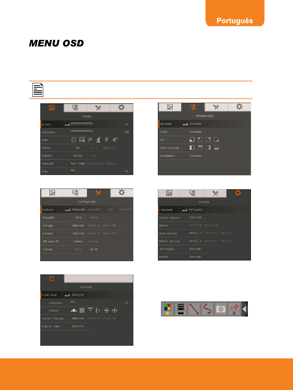 Menu osd | AVer F15 On-screen Display User Manual | Page 131 / 189