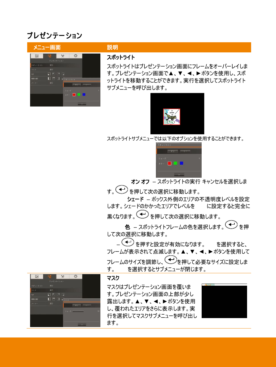 プレゼンテーション | AVer F15 On-screen Display User Manual | Page 28 / 189