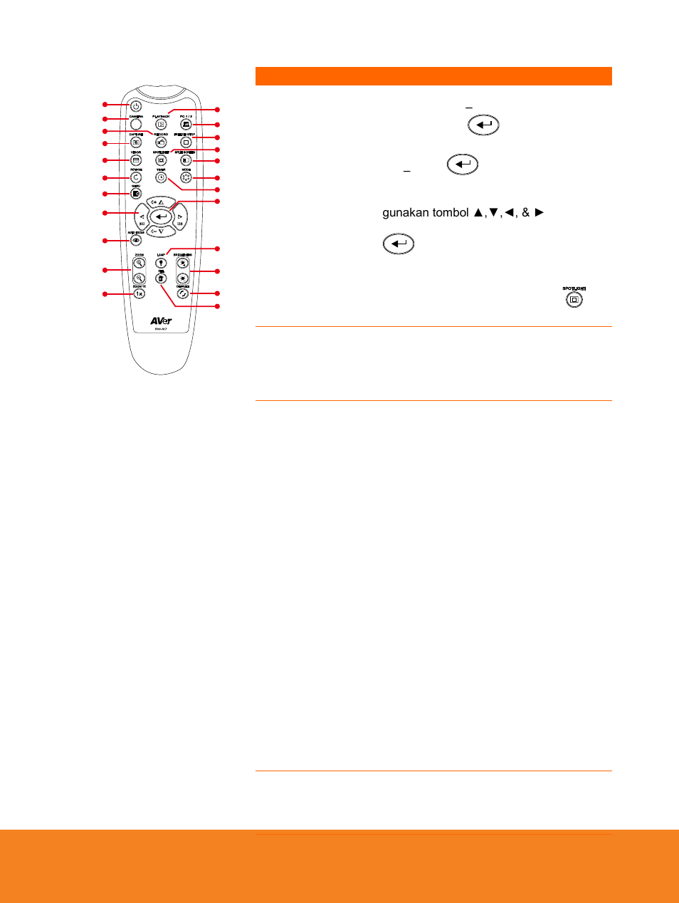 AVer F15 Remote Control User Manual | Page 60 / 61