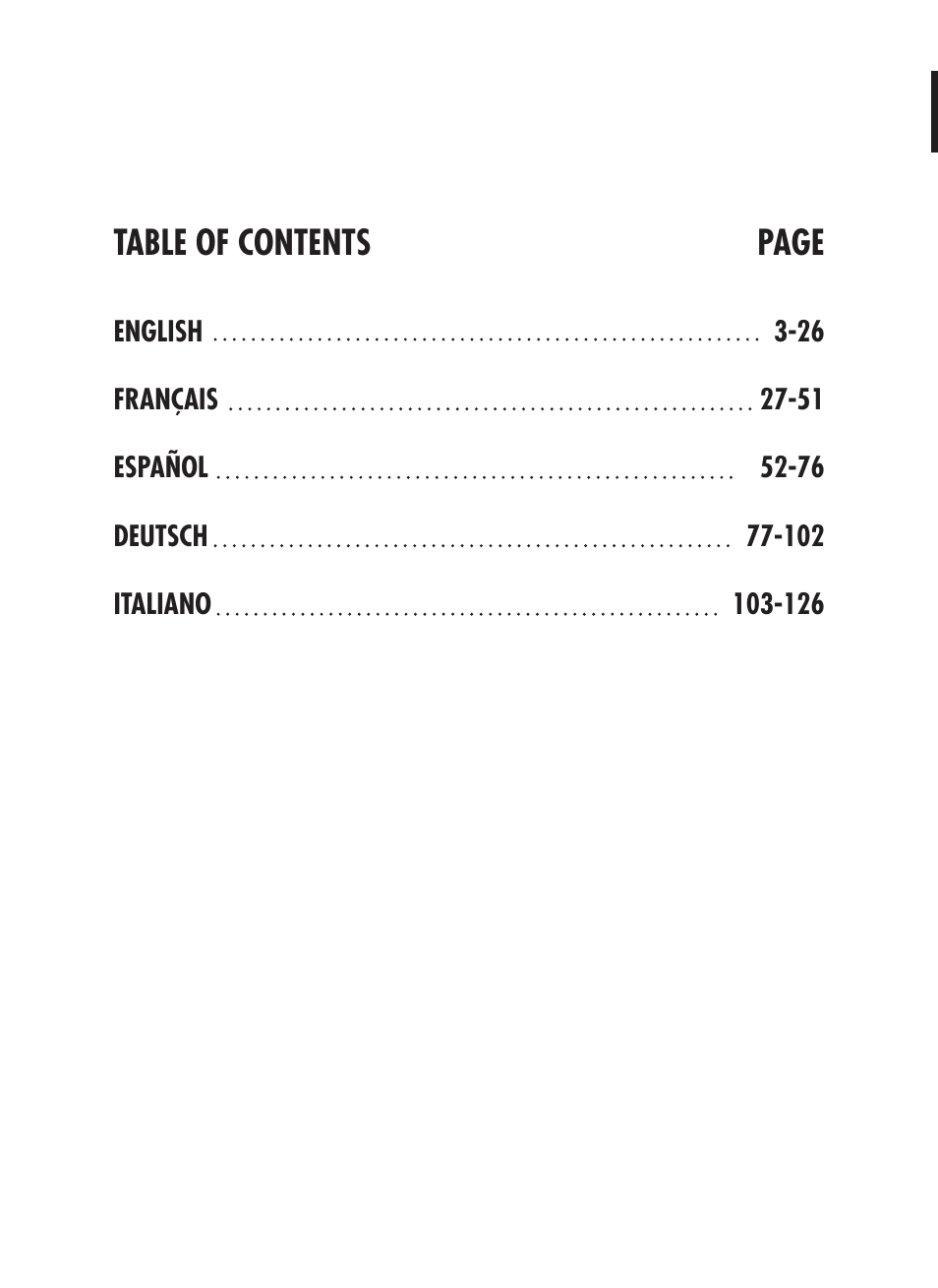 Table of contents page | Bushnell X-8 TRAIL CAM 119327 User Manual | Page 2 / 128