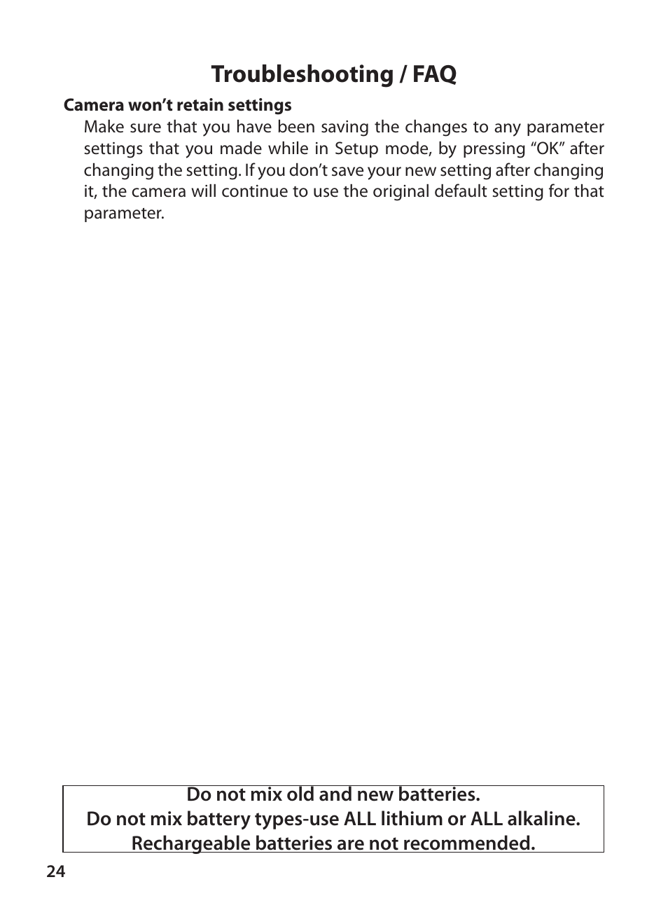 Troubleshooting / faq | Bushnell X-8 TRAIL CAM 119327 User Manual | Page 24 / 128
