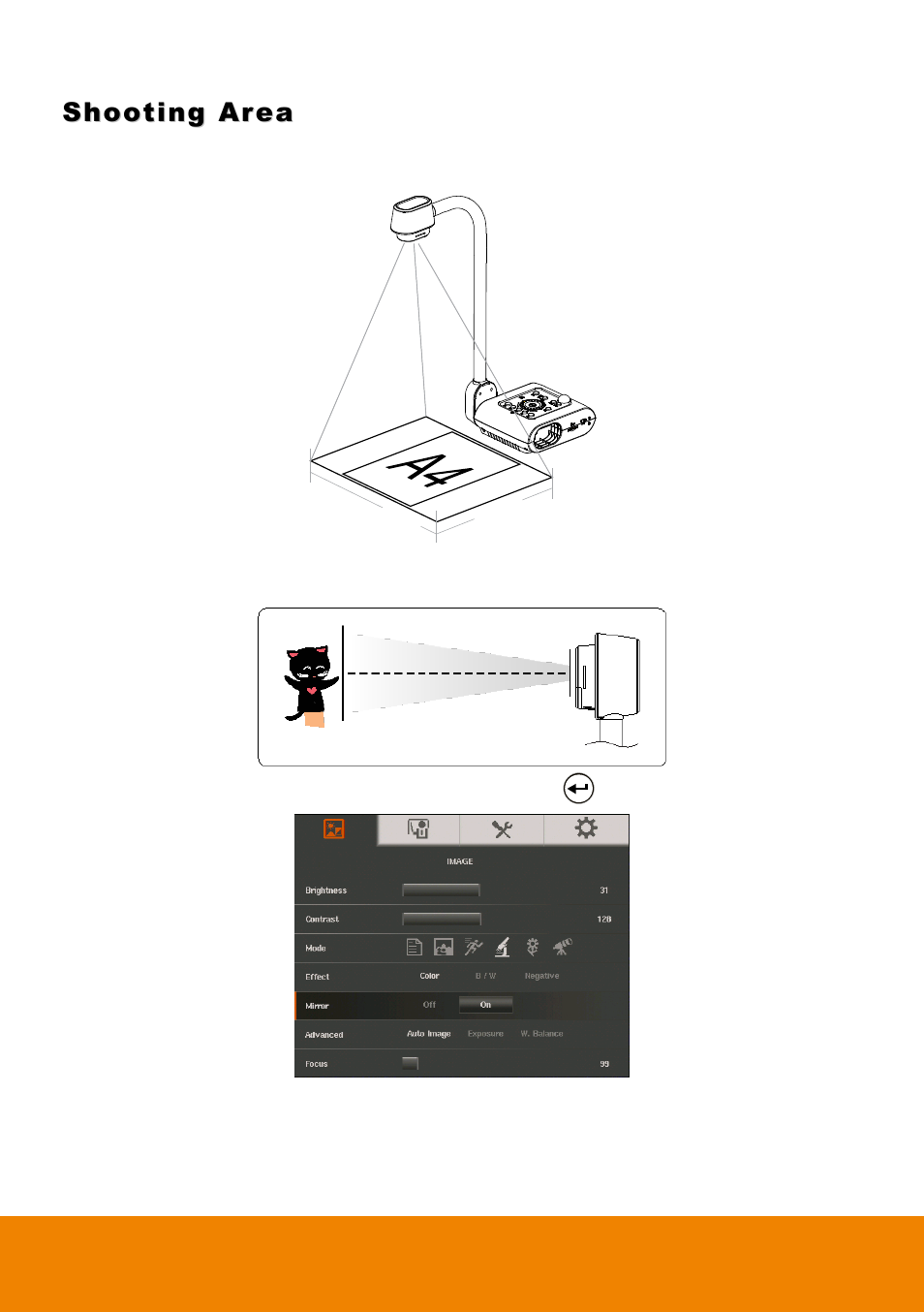 Shooting area | AVer F50HD user manual User Manual | Page 22 / 51