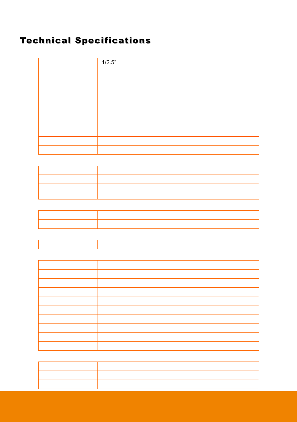 Technical specifications, Image, Optics | Power, Lighting, Input/output, Dimension | AVer F50HD user manual User Manual | Page 40 / 51