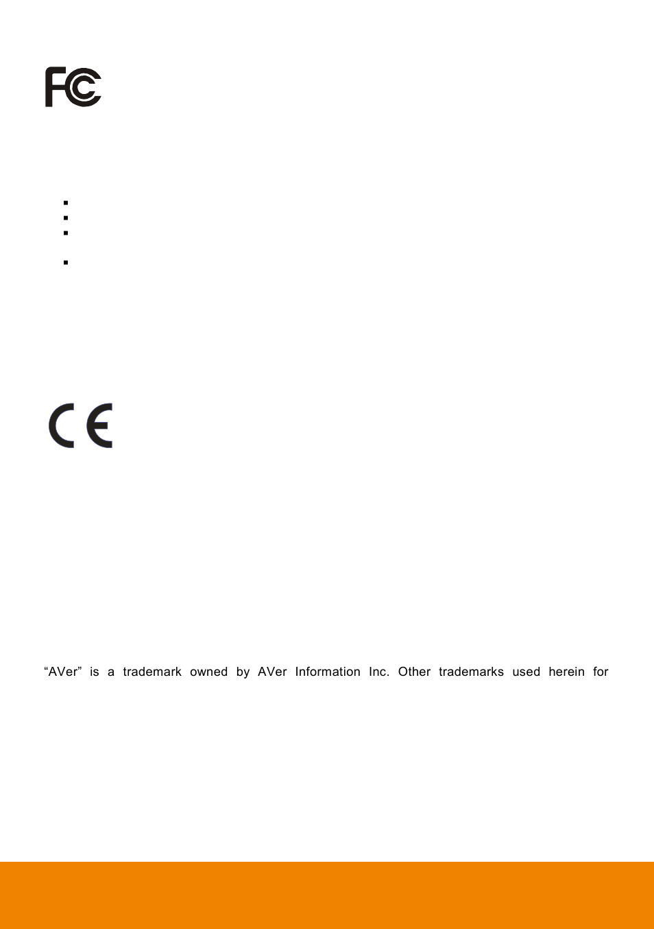 Class a ite, Ce class a (emc), Disclaimer | Trademarks, Copyright | AVer F17HD+ User Manual | Page 2 / 40