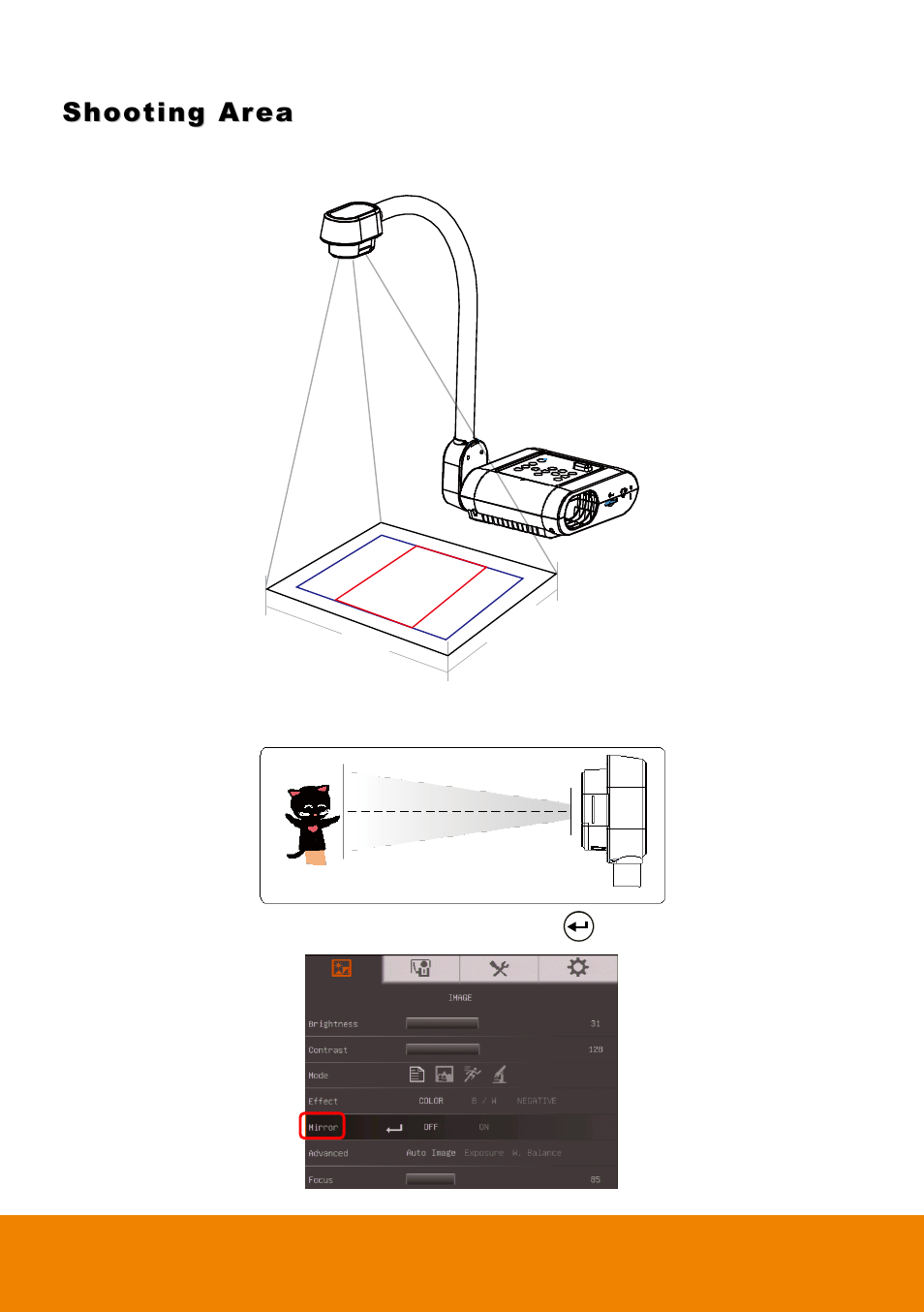 Shooting area | AVer F17HD+ User Manual | Page 21 / 40