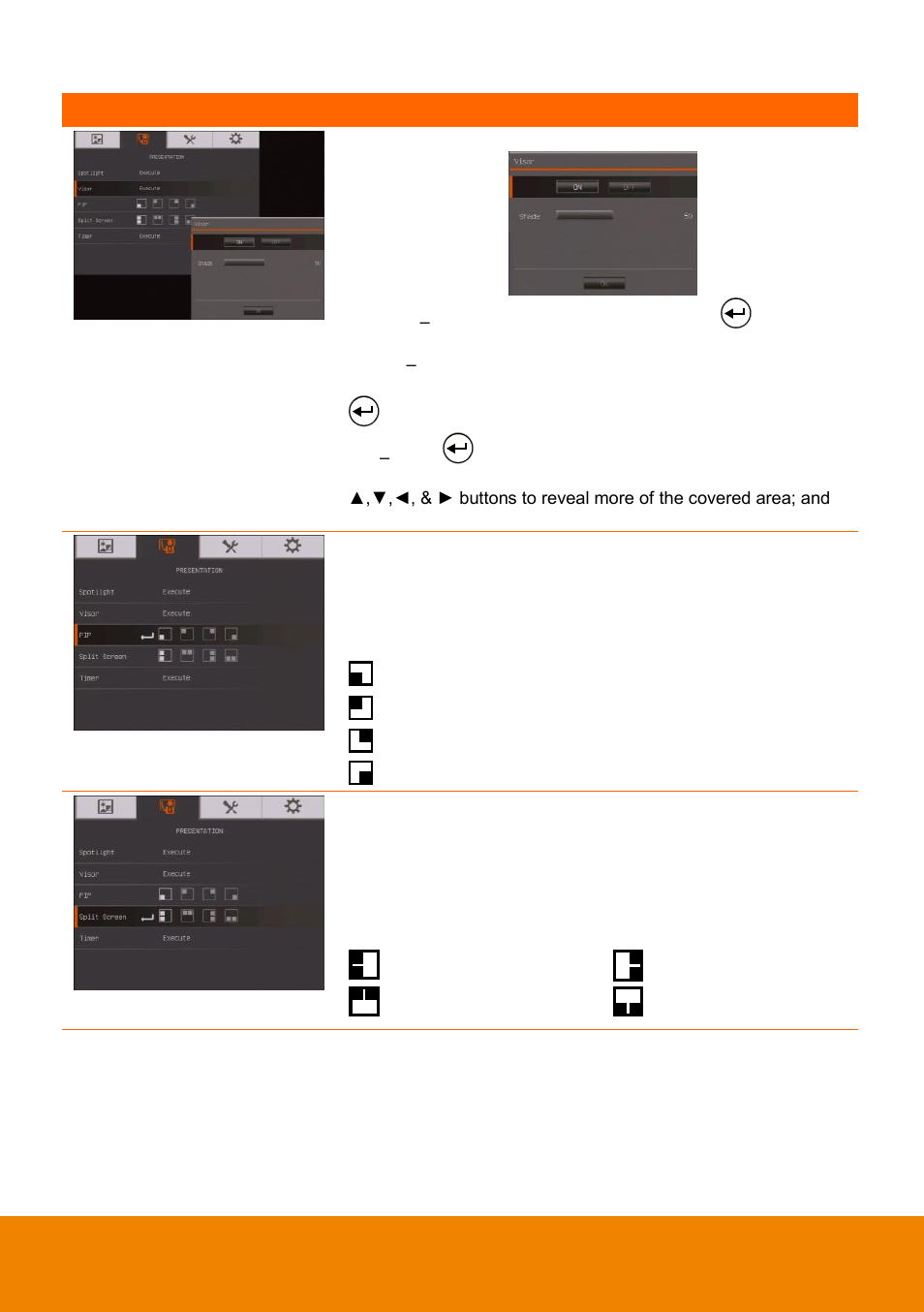 Split screen | AVer F17HD+ User Manual | Page 30 / 40