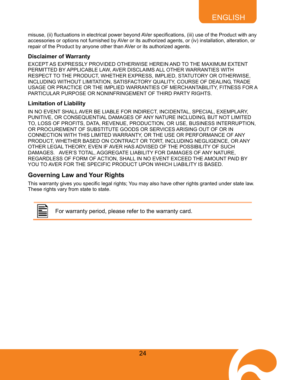 English | AVer CP135 user manual User Manual | Page 27 / 27