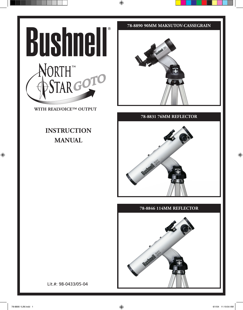 Bushnell NORTHSTAR GOTO 78-8890 User Manual | 18 pages