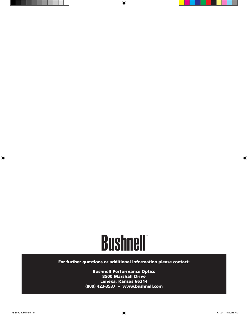 Bushnell NORTHSTAR GOTO 78-8890 User Manual | Page 18 / 18