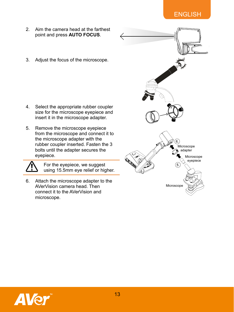 English | AVer M70 User Manual | Page 18 / 45