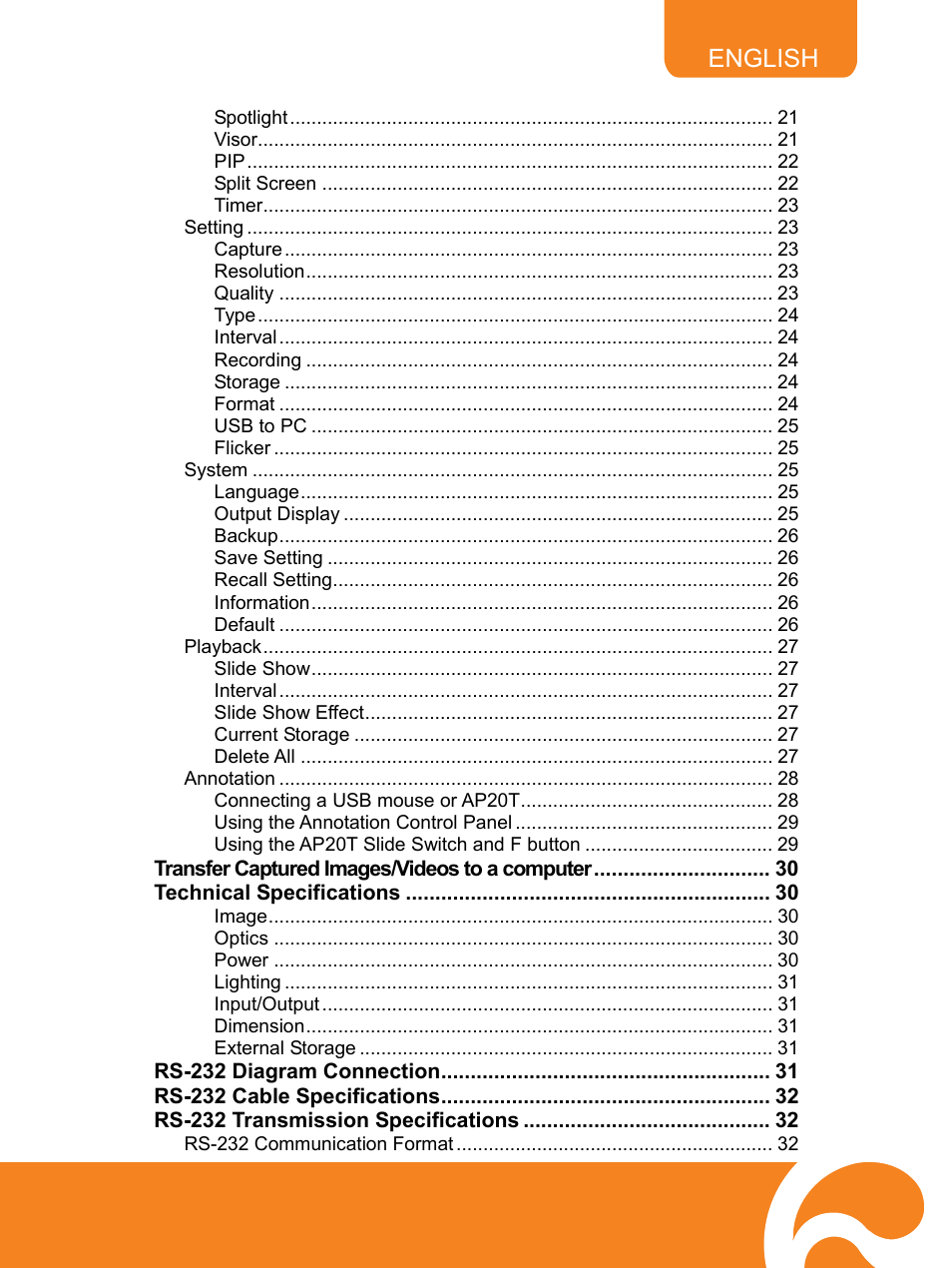 English | AVer M70 User Manual | Page 4 / 45