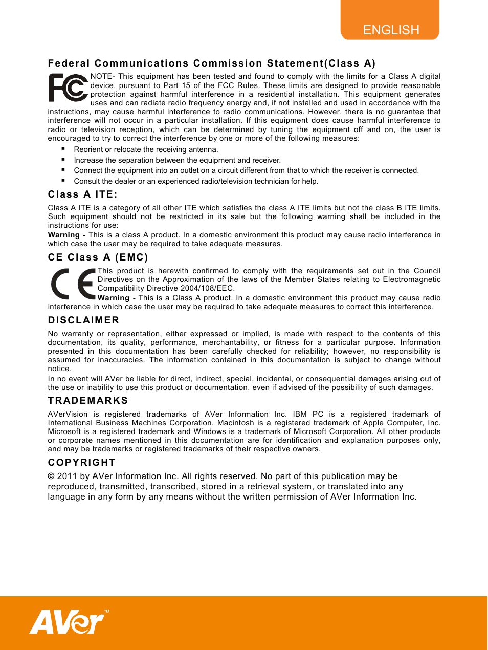 AVer M50(355AF) user manual User Manual | 43 pages