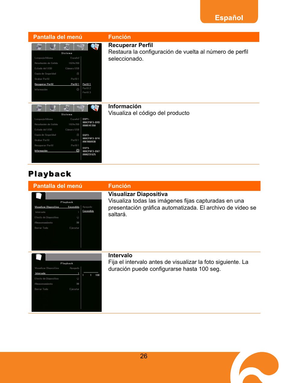 Playback | AVer M50(355AF) user manual User Manual | Page 30 / 44