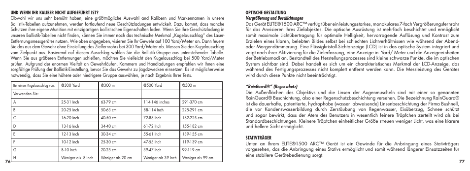 Bushnell ELITE1500ARCTM 20-5101 User Manual | Page 40 / 63
