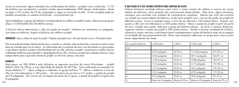 Bushnell ELITE1500ARCTM 20-5101 User Manual | Page 59 / 63