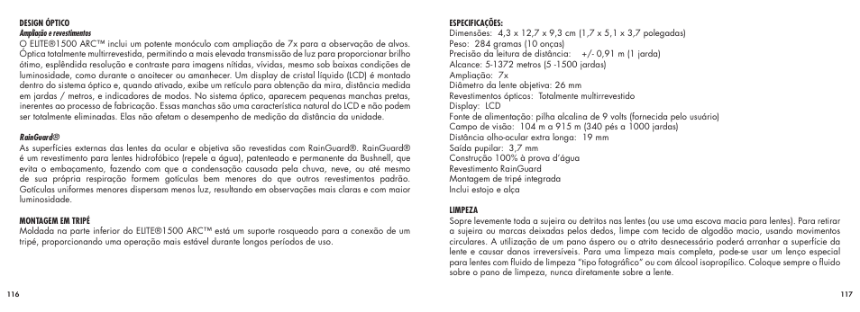 Bushnell ELITE1500ARCTM 20-5101 User Manual | Page 60 / 63