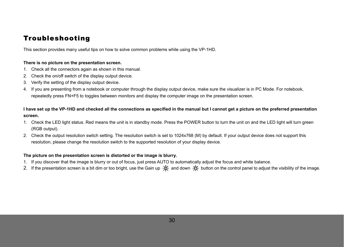 AVer VP-1HD User Manual | Page 36 / 40