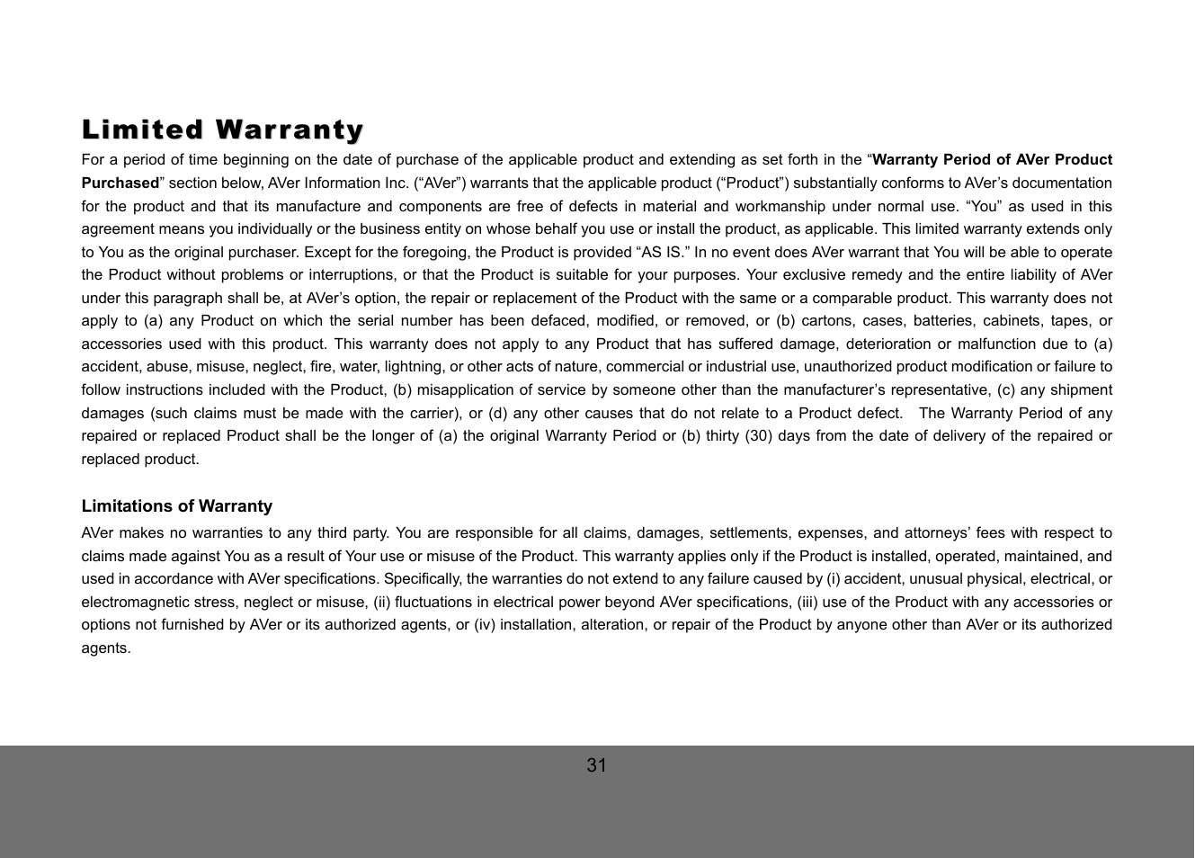 AVer VP-1HD User Manual | Page 37 / 40