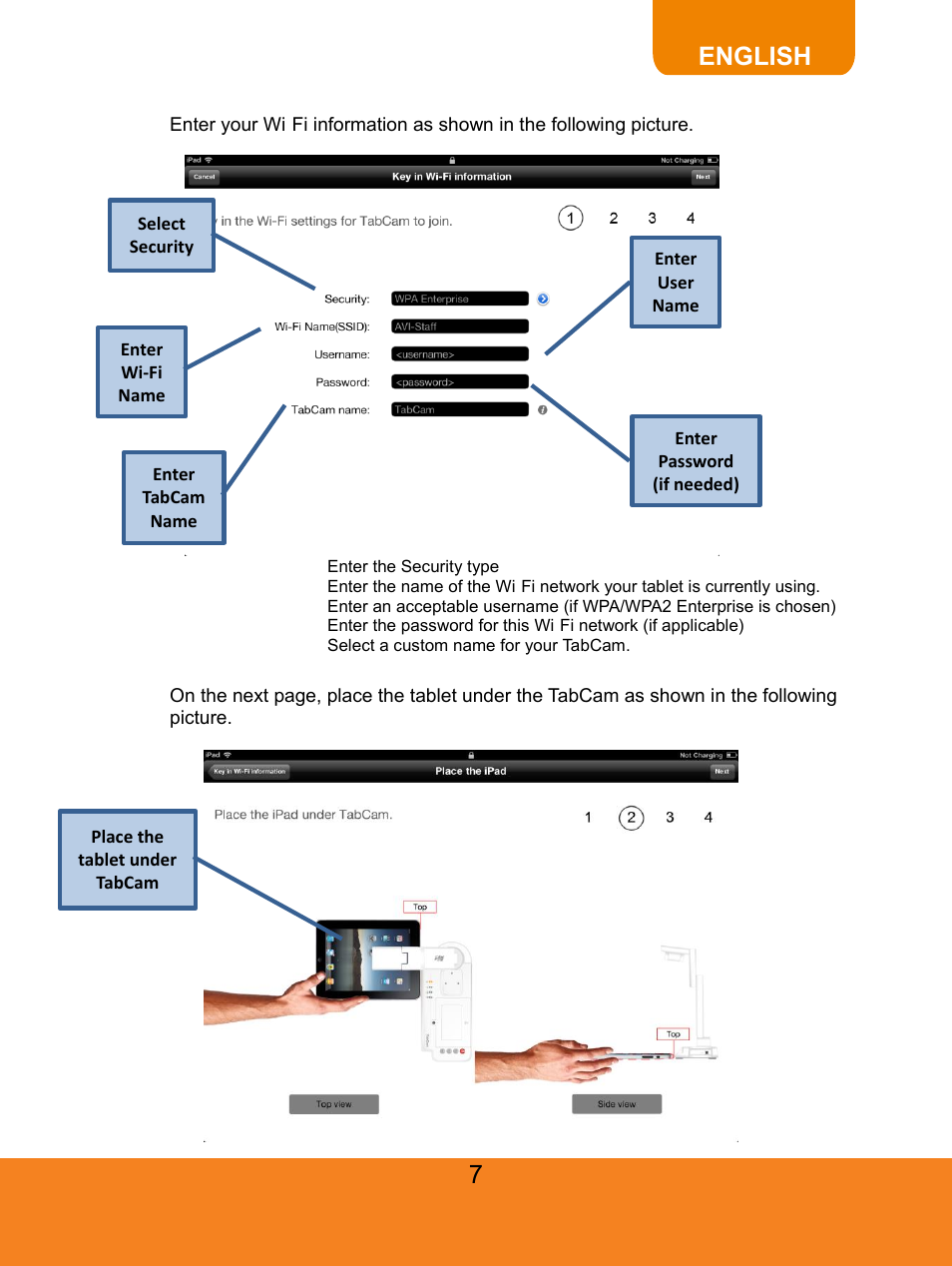 English | AVer TabCam user manual User Manual | Page 11 / 27