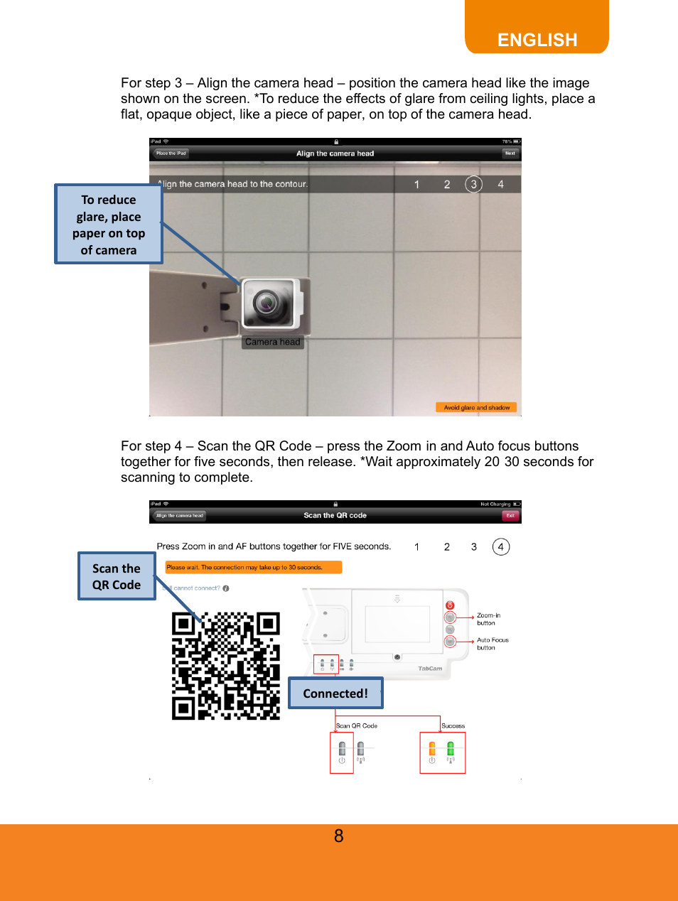 English | AVer TabCam user manual User Manual | Page 12 / 27