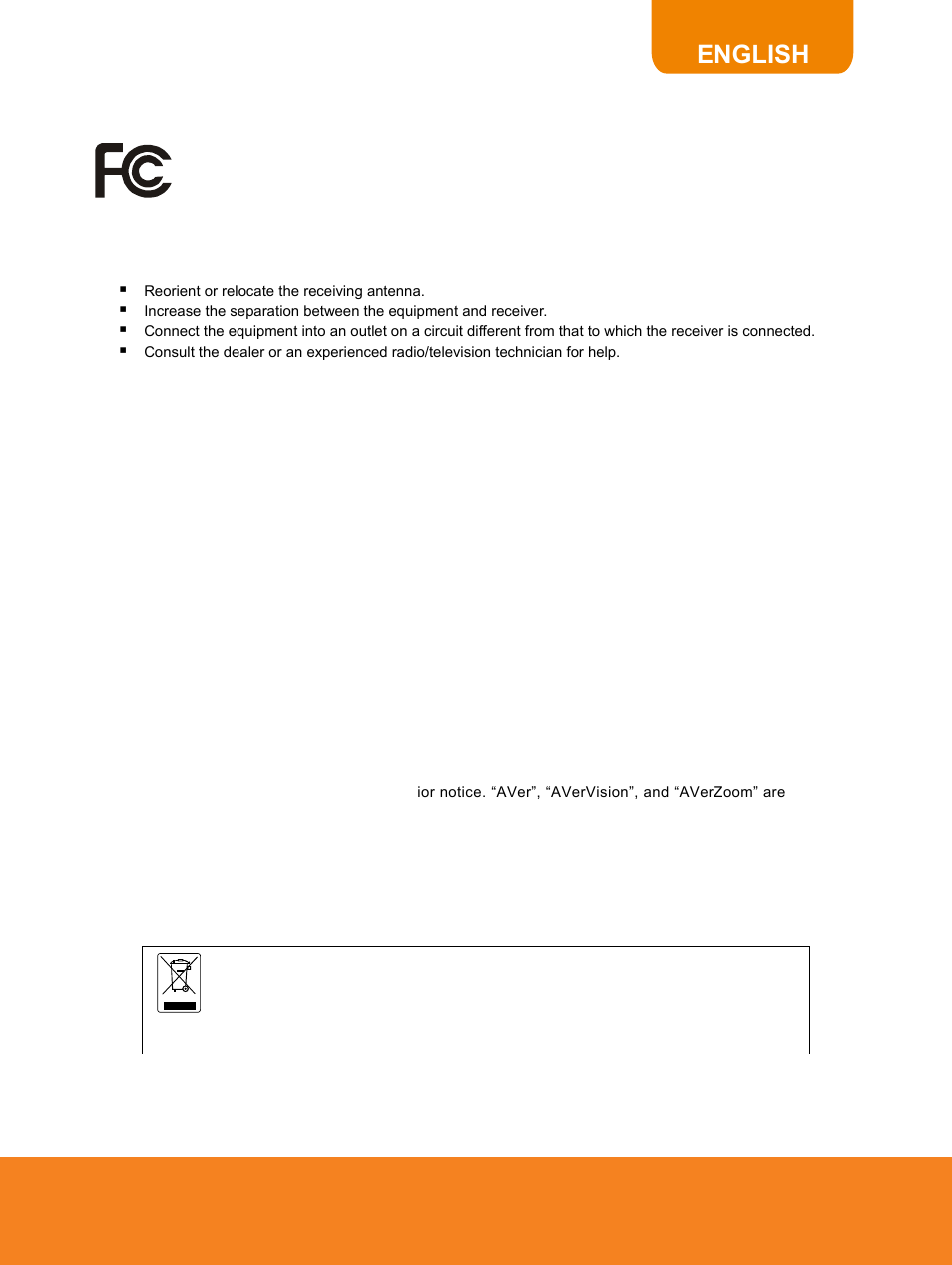 English | AVer TabCam user manual User Manual | Page 2 / 27