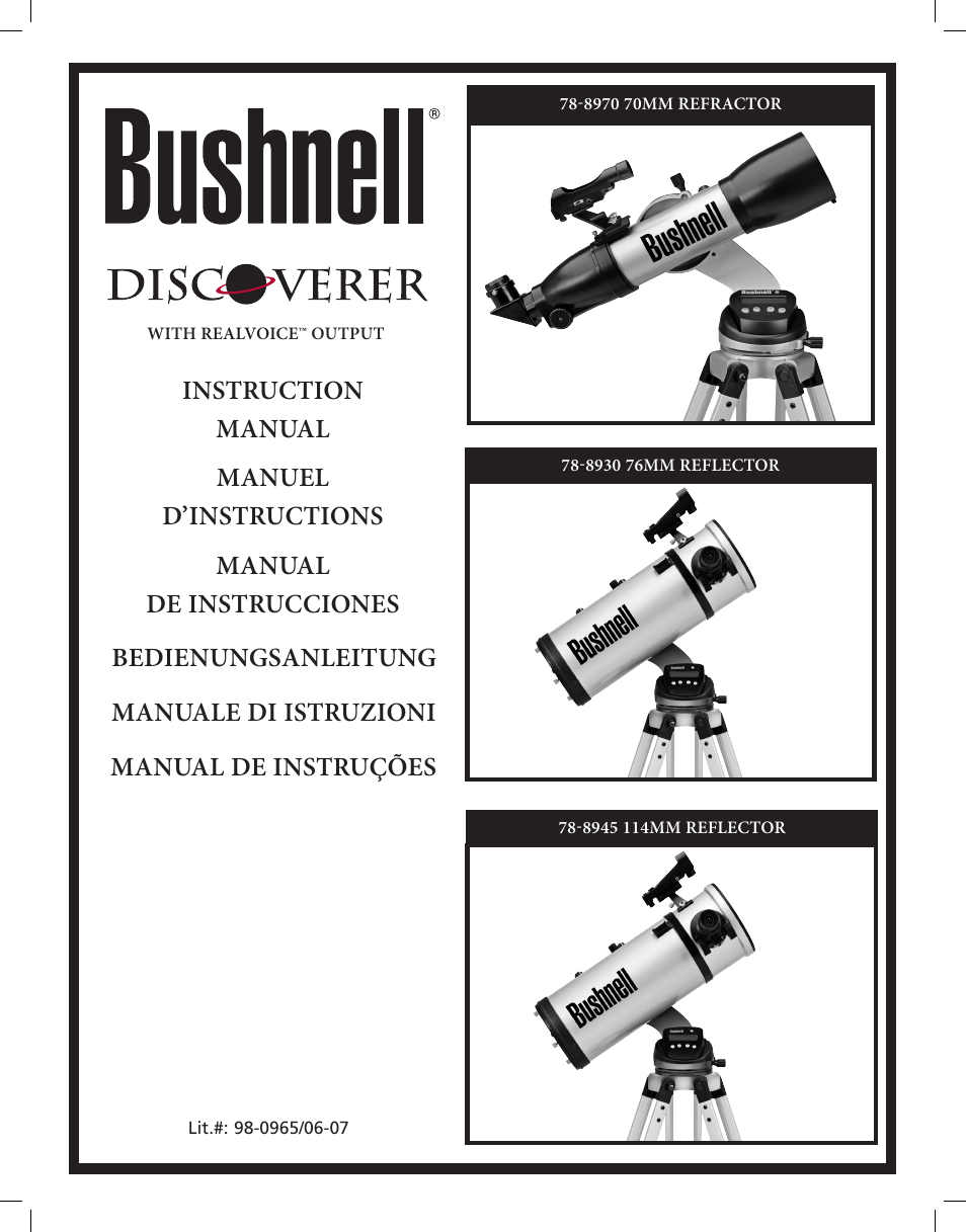 Bushnell Discoverer User Manual | 116 pages