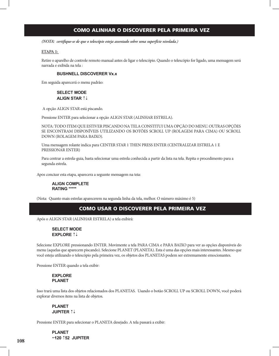 Bushnell Discoverer User Manual | Page 108 / 116