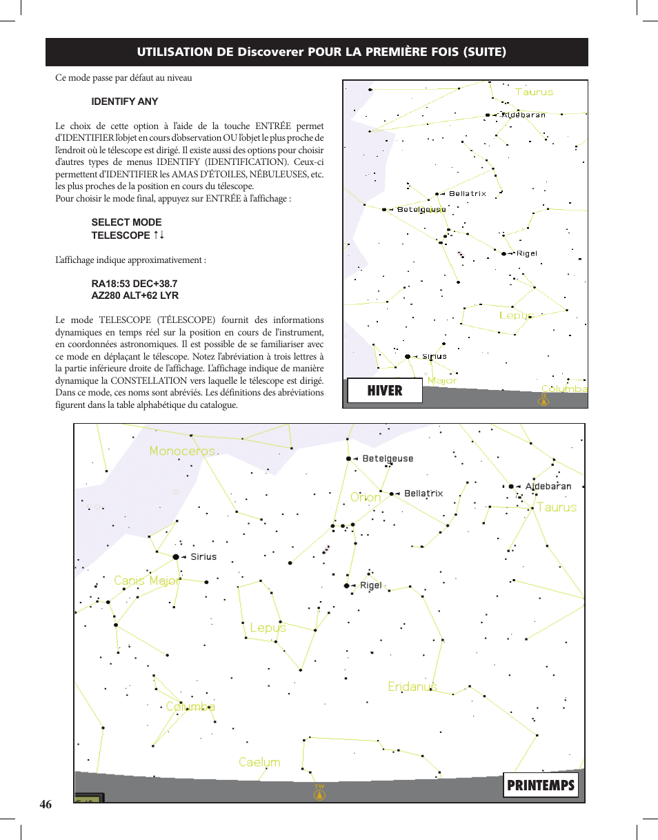 Printemps hiver | Bushnell Discoverer User Manual | Page 46 / 116